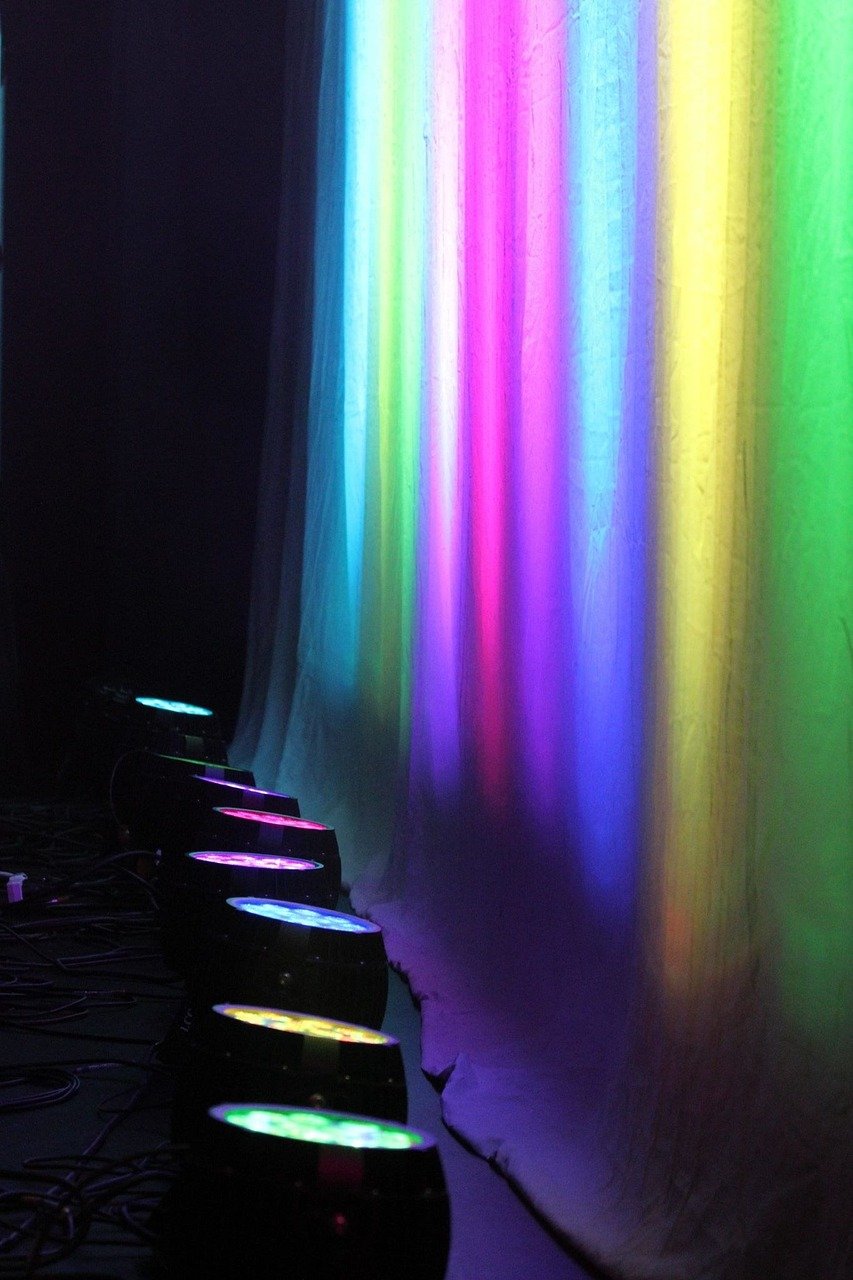 light, show, projectors